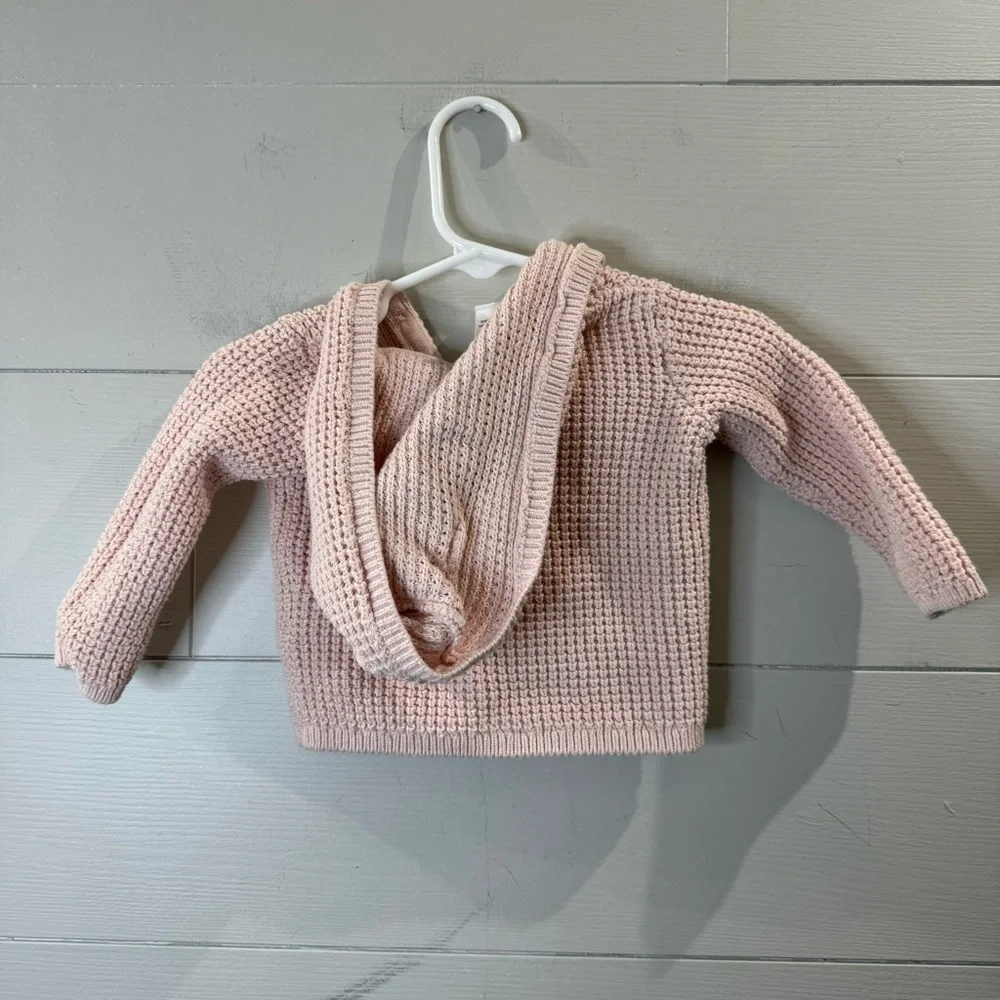 Carter’s | Baby Girls Knitted Button Up Hooded Jacket Size 6M